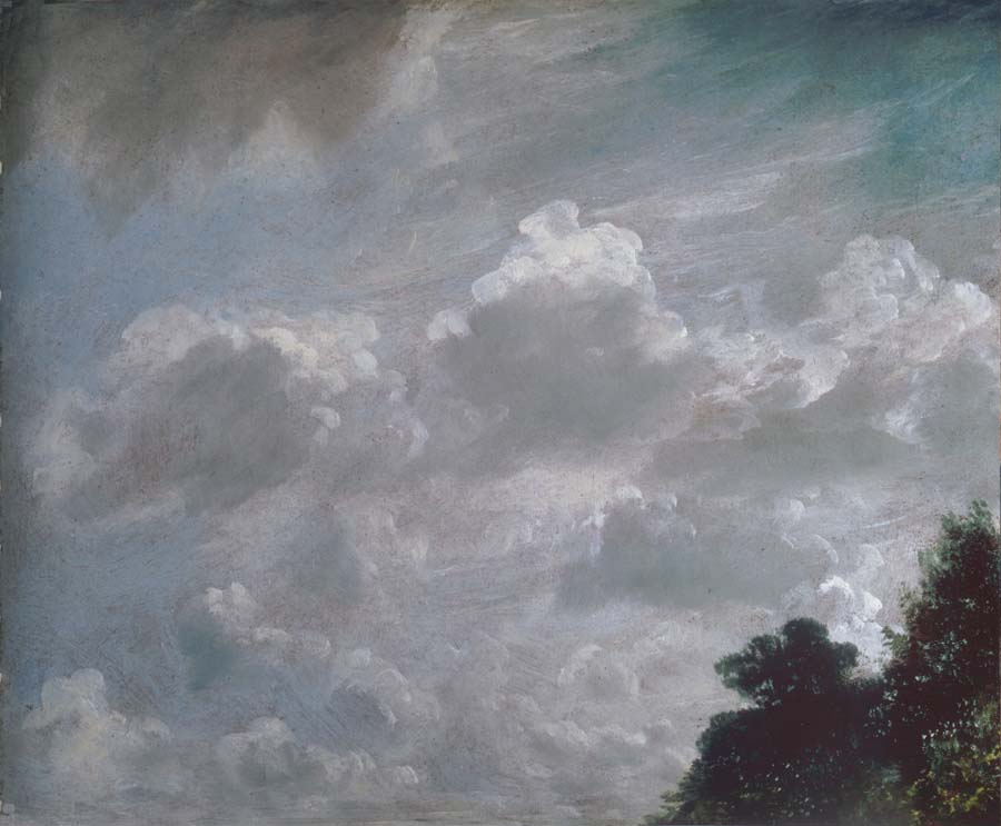 John Constable Cloud study,Hampstead,trees at ringt 11September 1821